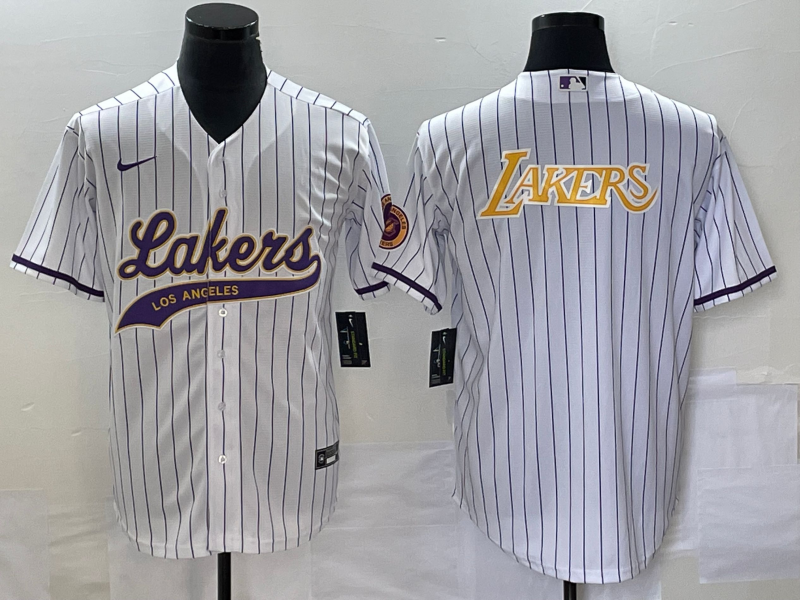 2023 Men Los Angeles Lakers Blank white NBA Jersey->los angeles lakers->NBA Jersey